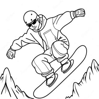 Cool Snowboardakare Som Gor Trick Malarbok 24335-22369