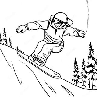 Cool Snowboardakare Som Gor Trick Malarbok 24335-22370