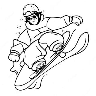 Cool Snowboardakare Som Gor Trick Malarbok 24335-22371