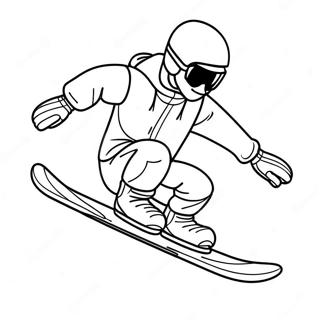 Cool Snowboardakare Som Gor Trick Malarbok 24335-22372