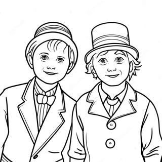 Charlie Bucket Och Willy Wonka Malarbild 2463-2007