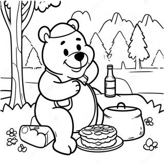 Yogi Bear Picknickscen Malarbok 25216-23068