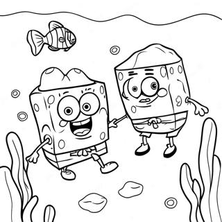 Spongebob Och Patrick Undervattensaventyr Farglaggningssida 25366-23185