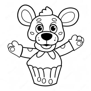 Chica Fnaf Med Cupcake Malarbild 25667-23606