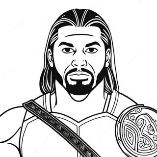 Roman Reigns I Aktion Malarbild 25977-23856