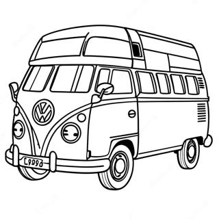 60 Tals Retro Volkswagen Buss Malarbild 27123-24760