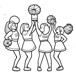 Cheerleadinglag I Aktion Malarbild 27945-25391