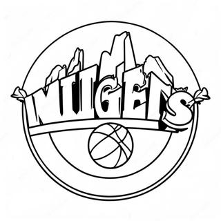 Denver Nuggets Logotyp Malarbild 28004-25434