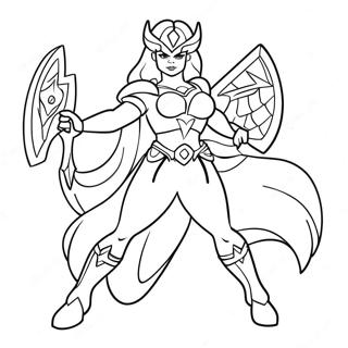 She Ra I Stridsrustning Malarbild 28075-25494