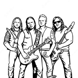 Metallica Bandmedlemmar Malarbild 28185-25581