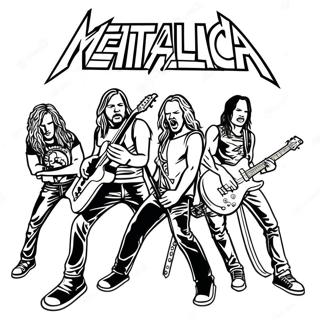 Metallica Bandmedlemmar Malarbild 28185-25584