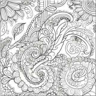 Intrikat Paisley Design Malarbild 29328-26469