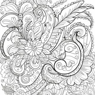 Intrikat Paisley Design Malarbild 29328-26471