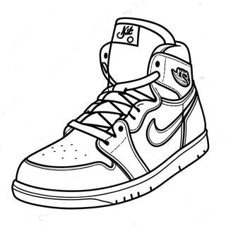 Jordan 1 Sneakers Målarbilder