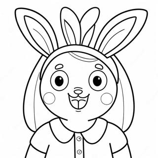 Louise Belcher Med Kaninoron Malarbild 2999-2431