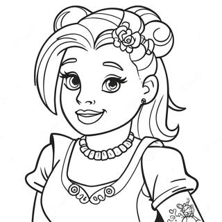 Punk Disney-Prinsessa Målarbilder