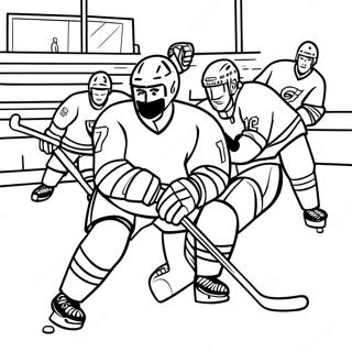 Spannande Hockeymatch Scen Malarbild 302-245