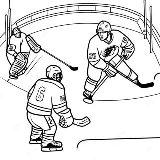 Spannande Hockeymatch Scen Malarbild 302-247