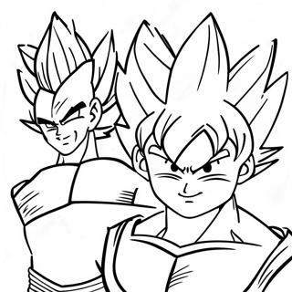 Goku Och Vegeta Malarbild 30438-27343