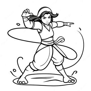 Korra I Sin Vattenbending Pose Malarbild 30569-27451