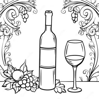 Elegant Vinforpackning Och Glas Farglaggningssida 30889-27706