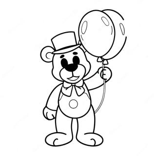 Farglaggningssida For Toy Freddy Med Fargglada Ballonger 31249-27994