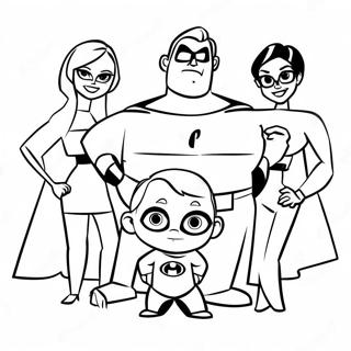 Farglaggningssida For Incredibles 2 Familjeportratt 31278-28015