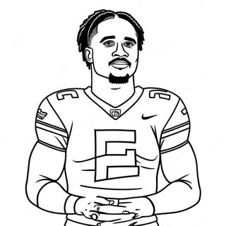 Jalen Hurts I Aktion Farglaggningssida 32270-16716