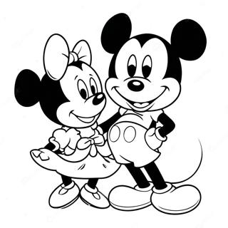 Farglaggningssida Med Mickey Och Minnie 32369-16791