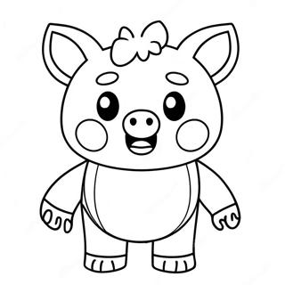 Skrammande Roblox Piggy Karaktar Malarbild 32471-16865