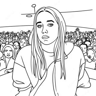 Billie Eilish Pa Konsert Malarbok 3249-2654