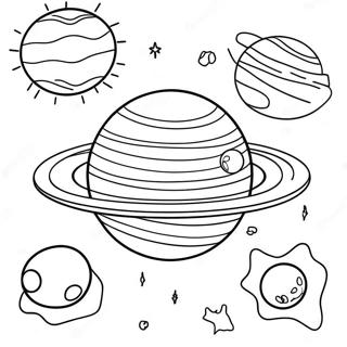 Fargglatt Planetariskt System Malarbild 33602-17757