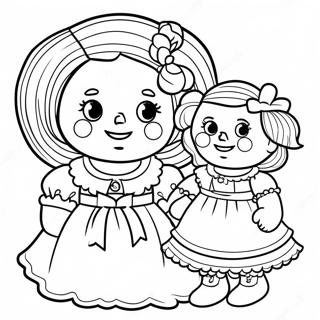 Raggedy Ann Med Sin Docka Malarbild 33672-17814