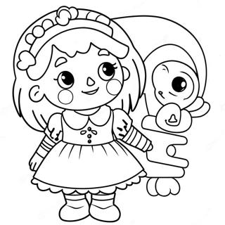 Raggedy Ann Med Sin Docka Malarbild 33672-17816