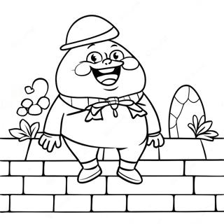 Humpty Dumpty Sittande Pa En Vagg Farglaggningssida 33813-17917