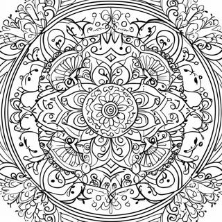 Symmetrisk Mandala Malarbild 33843-17941