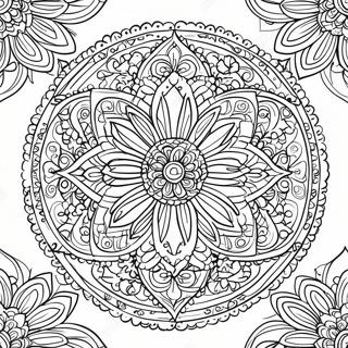 Symmetrisk Mandala Malarbild 33843-17942