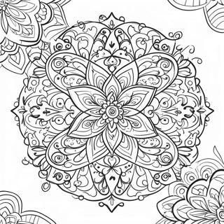 Symmetrisk Mandala Malarbild 33843-17943