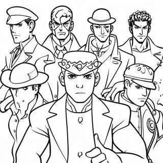 Jojos Bizarre Adventure Karaktarer Farglaggningssida 34403-28661