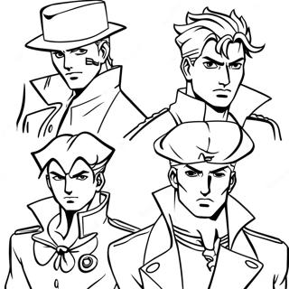 Jojos Bizarre Adventure Karaktarer Farglaggningssida 34403-28663