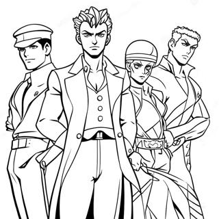 Jojos Bizarre Adventure Karaktarer Farglaggningssida 34403-28664