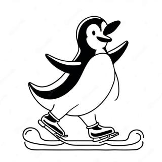 Pingu Skridskoakning Malarbild 35024-29154