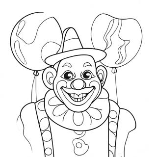 Krypande Clown Med Ballonger Malarbild 35074-29193