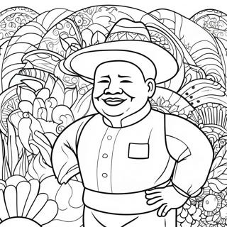 Vibrant Diego Rivera Mural Farglaggningssida 35204-29299