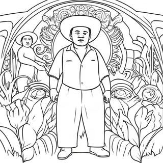 Vibrant Diego Rivera Mural Farglaggningssida 35204-29300