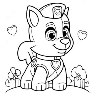 Paw Patrol Alla Hjärtans Dag Målarbilder