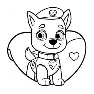 Charmiga Paw Patrol Hjartan Farglaggningssida 36204-30194