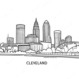 Cleveland Skyline Malarbild 36796-30651