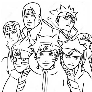 Naruto Akatsuki Medlemmar Malarbild 36826-30681