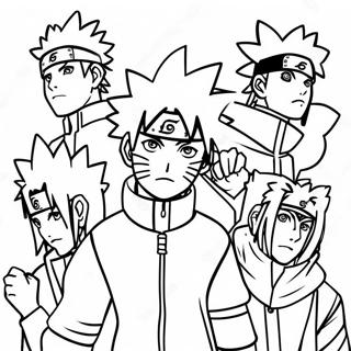 Naruto Akatsuki Medlemmar Malarbild 36826-30683